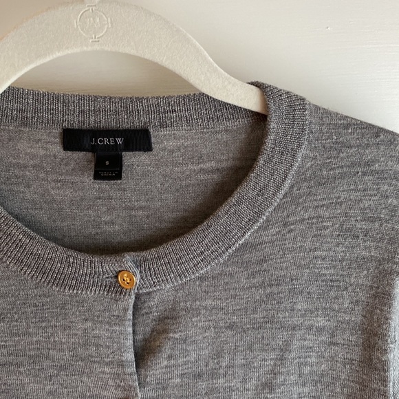 J. Crew classic merino wool cardigan in heather gray sz small - Picture 3 of 5